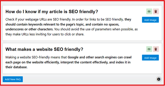 FAQ feature by rank math SEO Plugin frequently asked question 