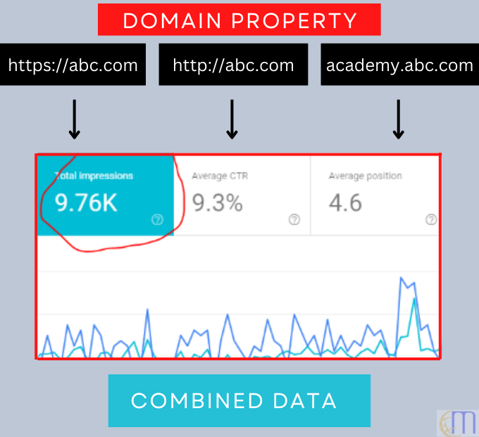 Describe Domain Property in Google Search Console 