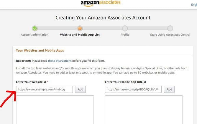 Become a Amazon Associates Page