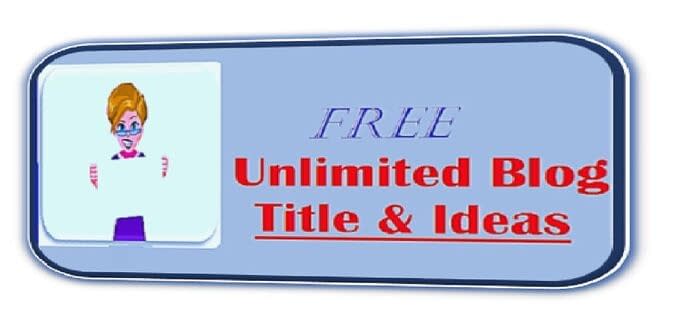 Free Blog Ideas & Titles for create a Blog Image 